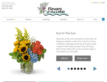 Tablet Screenshot of flowersofthelakes.com